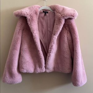 Rose faux fur jacket
